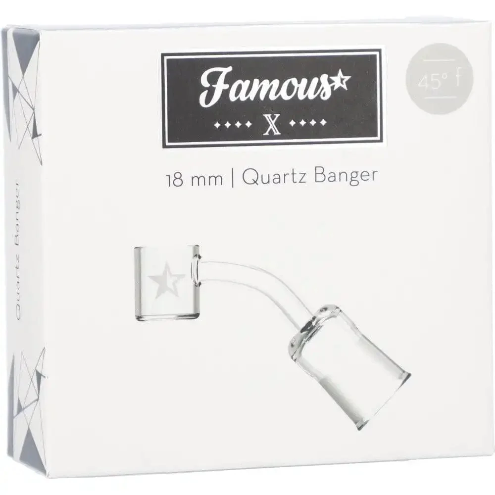 Famous X Quartz Banger - 45 Degree - Clear - Female 18mm - Image 2