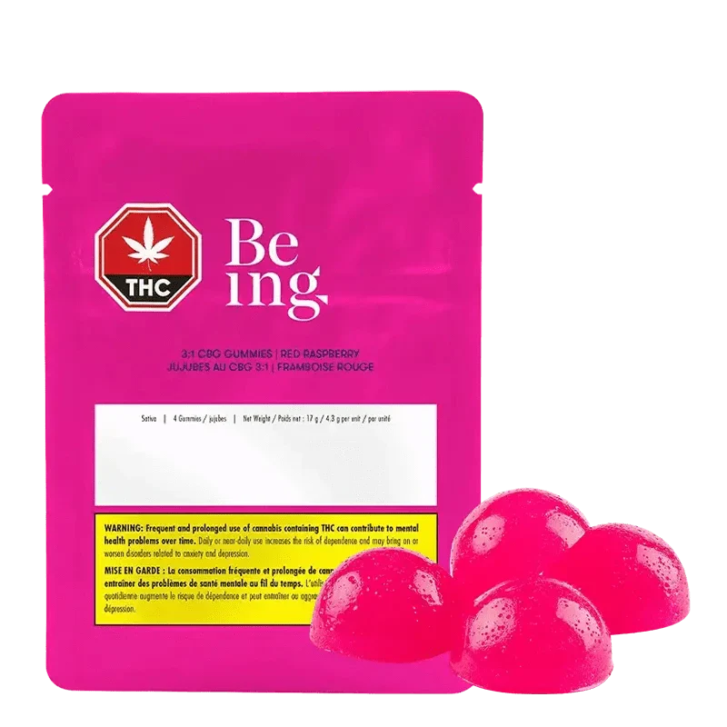 3:1 CBG Red Raspberry Gummies