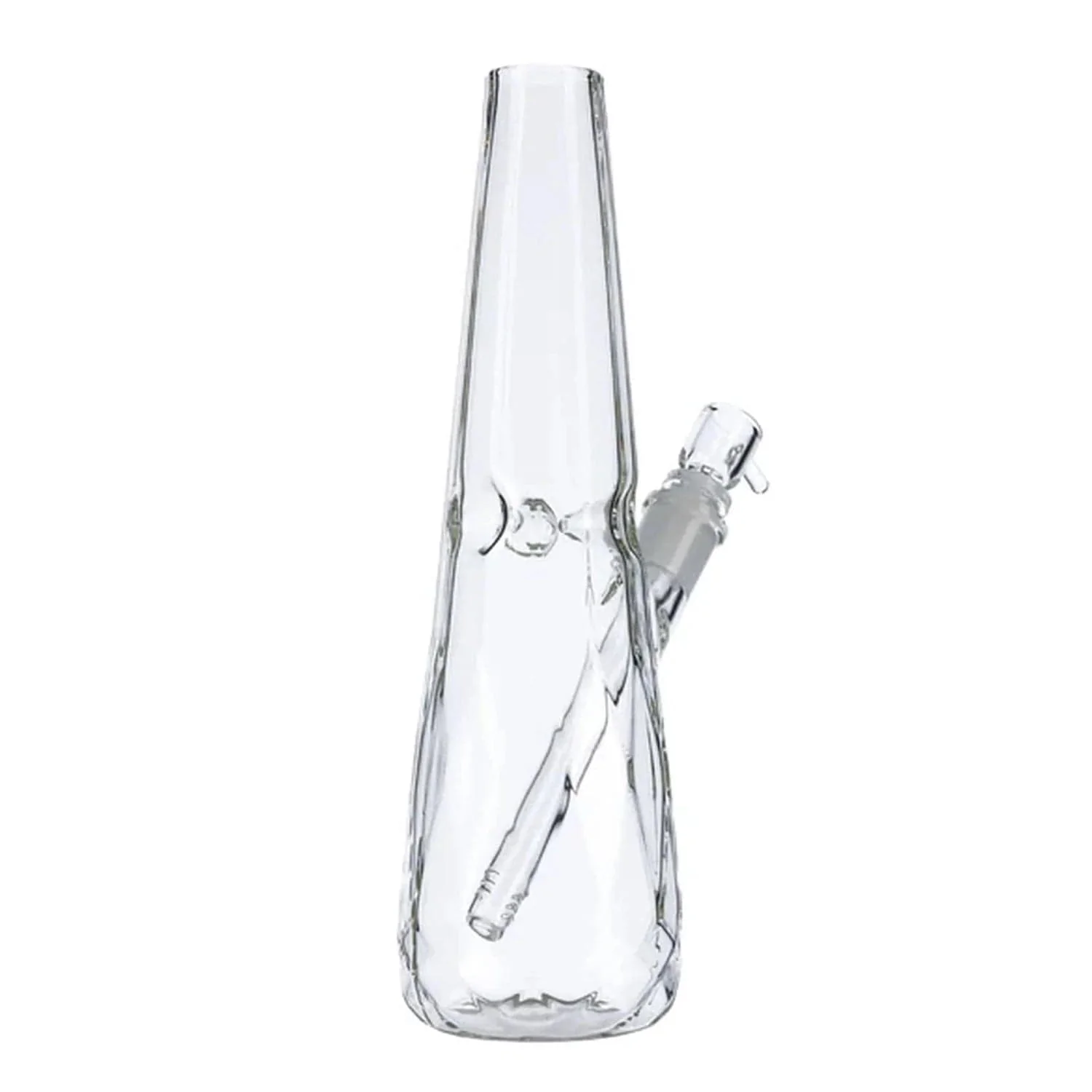 Aurora Crystal Beaker Water Pipe - Clear - 11.4in. - Image 2