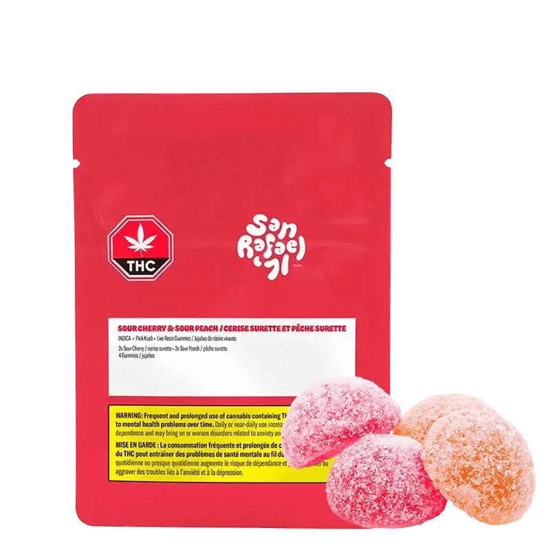 Sour Peach Live Resin Gummies