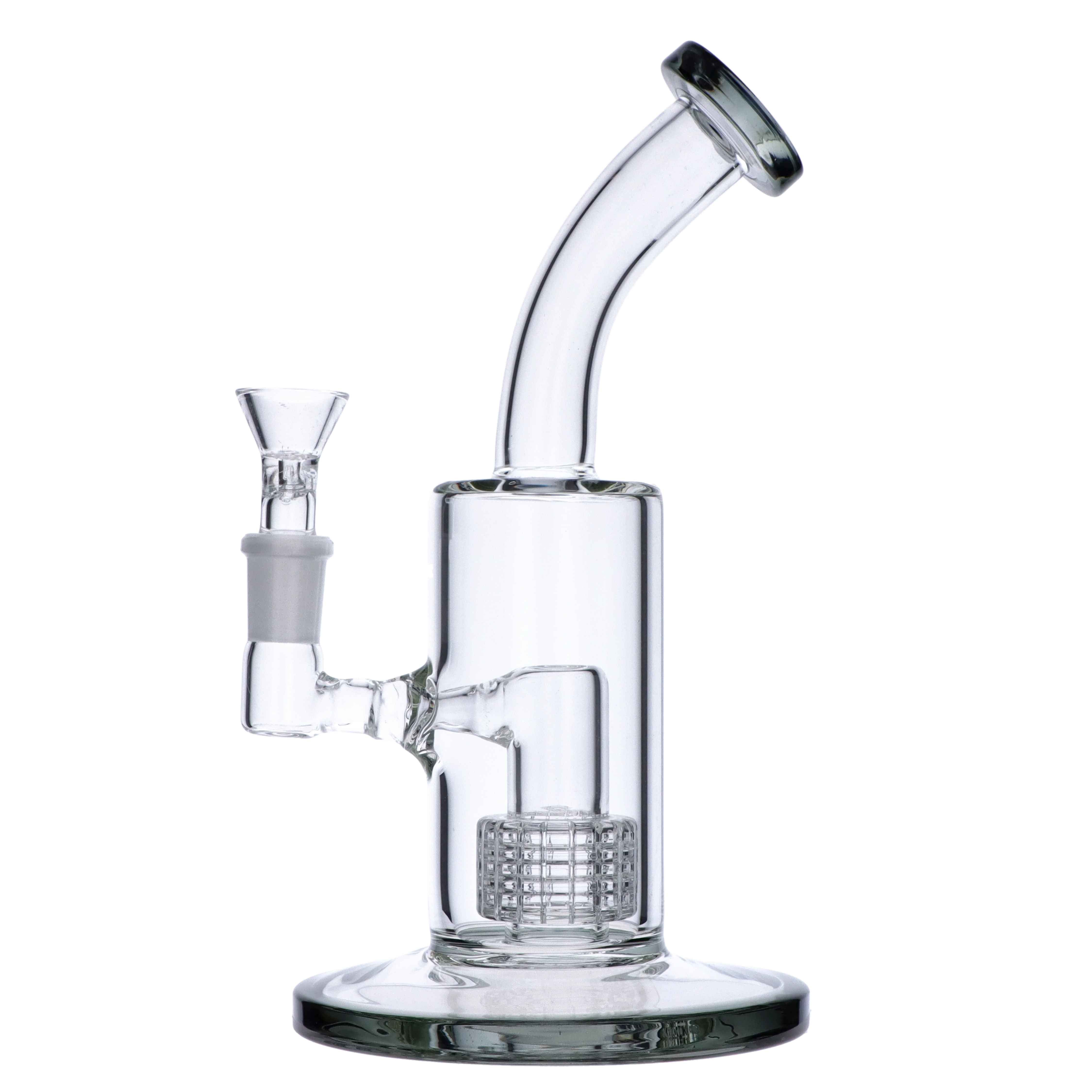 Valiant Bent Neck Water Pipe - Transparent Black - 8in.