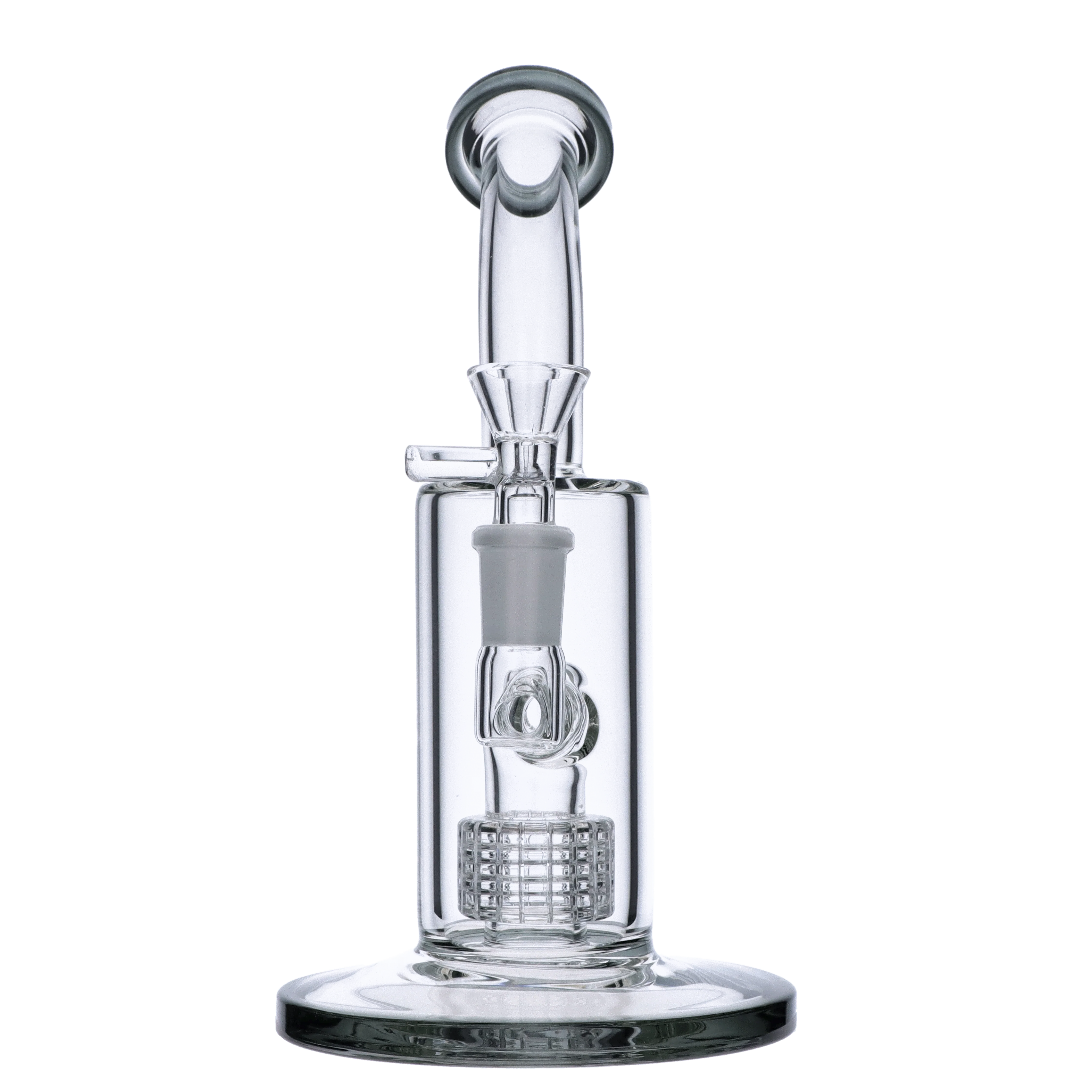 Valiant Bent Neck Water Pipe - Transparent Black - 8in. - Image 3
