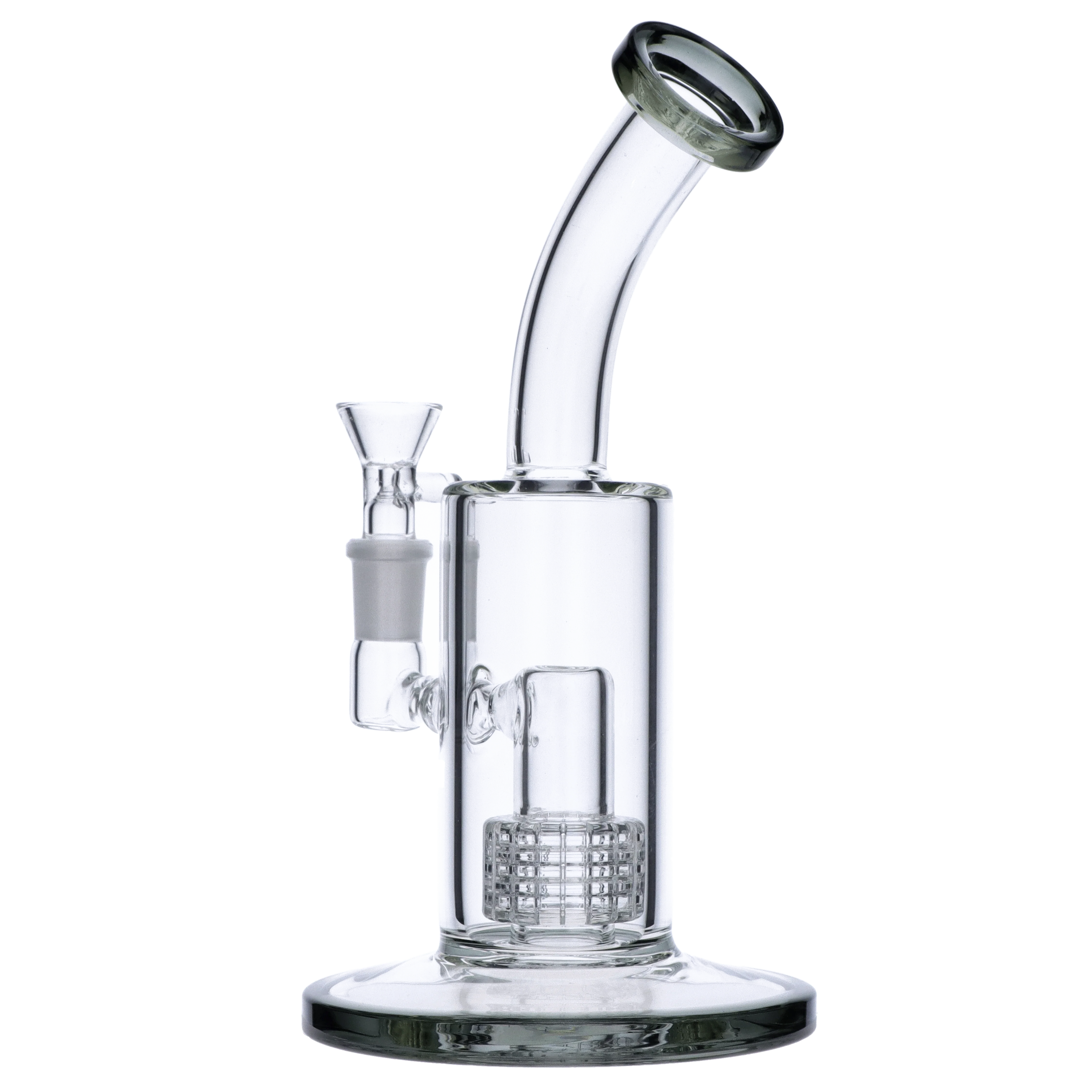 Valiant Bent Neck Water Pipe - Transparent Black - 8in. - Image 4