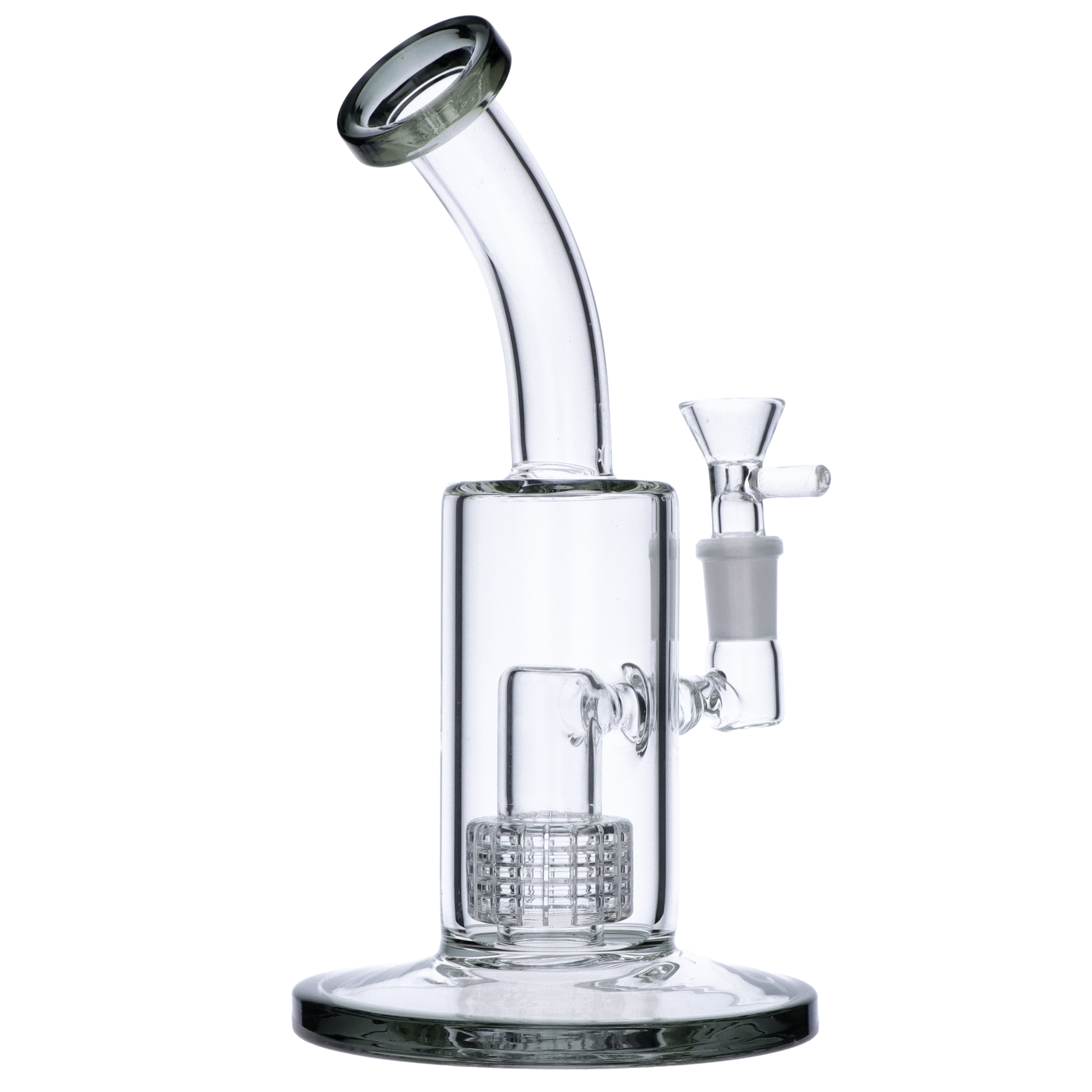 Valiant Bent Neck Water Pipe - Transparent Black - 8in. - Image 5