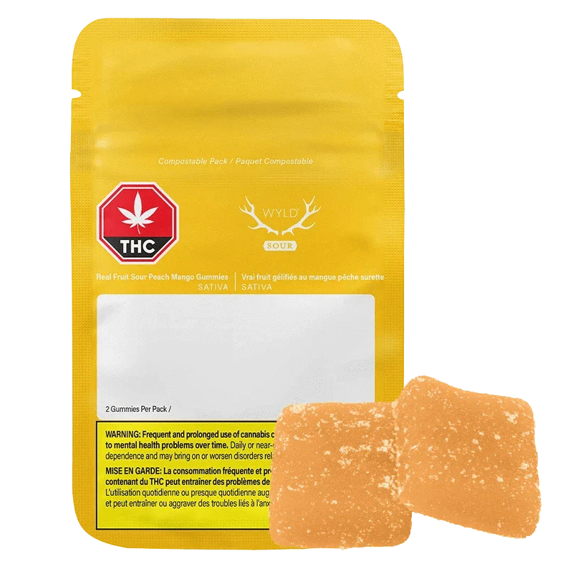 Real Fruit Sour Peach Mango 3:1 CBG:THC Gummies