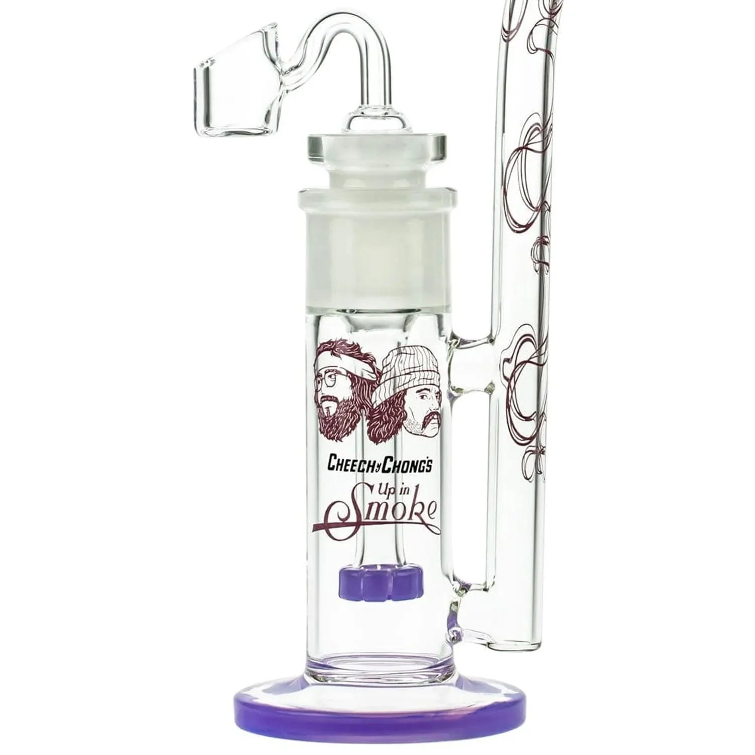 C&C Waterpipe w Dab Rig Tied Stick w/D.S andQuart-Milky Purple - Image 2