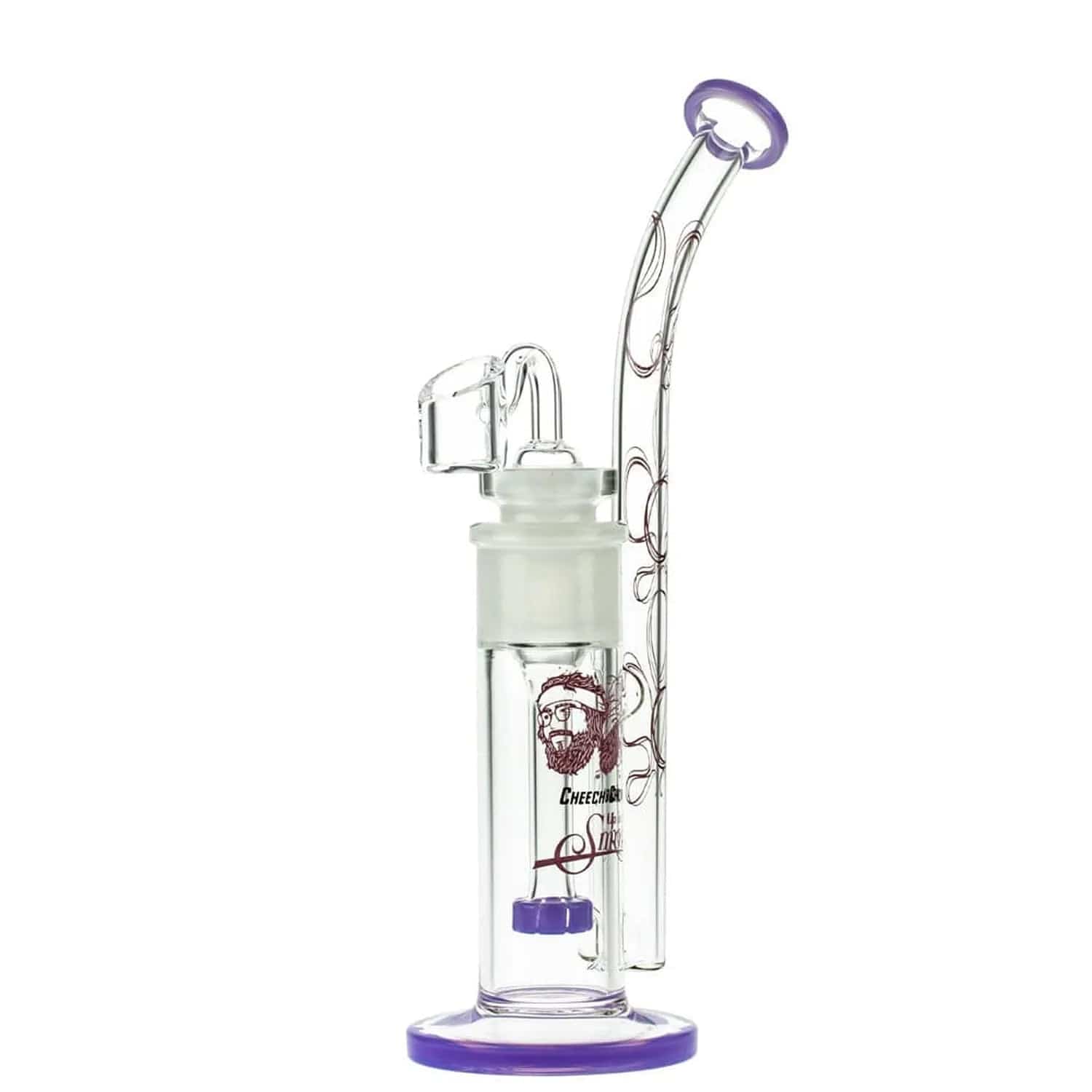 C&C Waterpipe w Dab Rig Tied Stick w/D.S andQuart-Milky Purple - Image 4