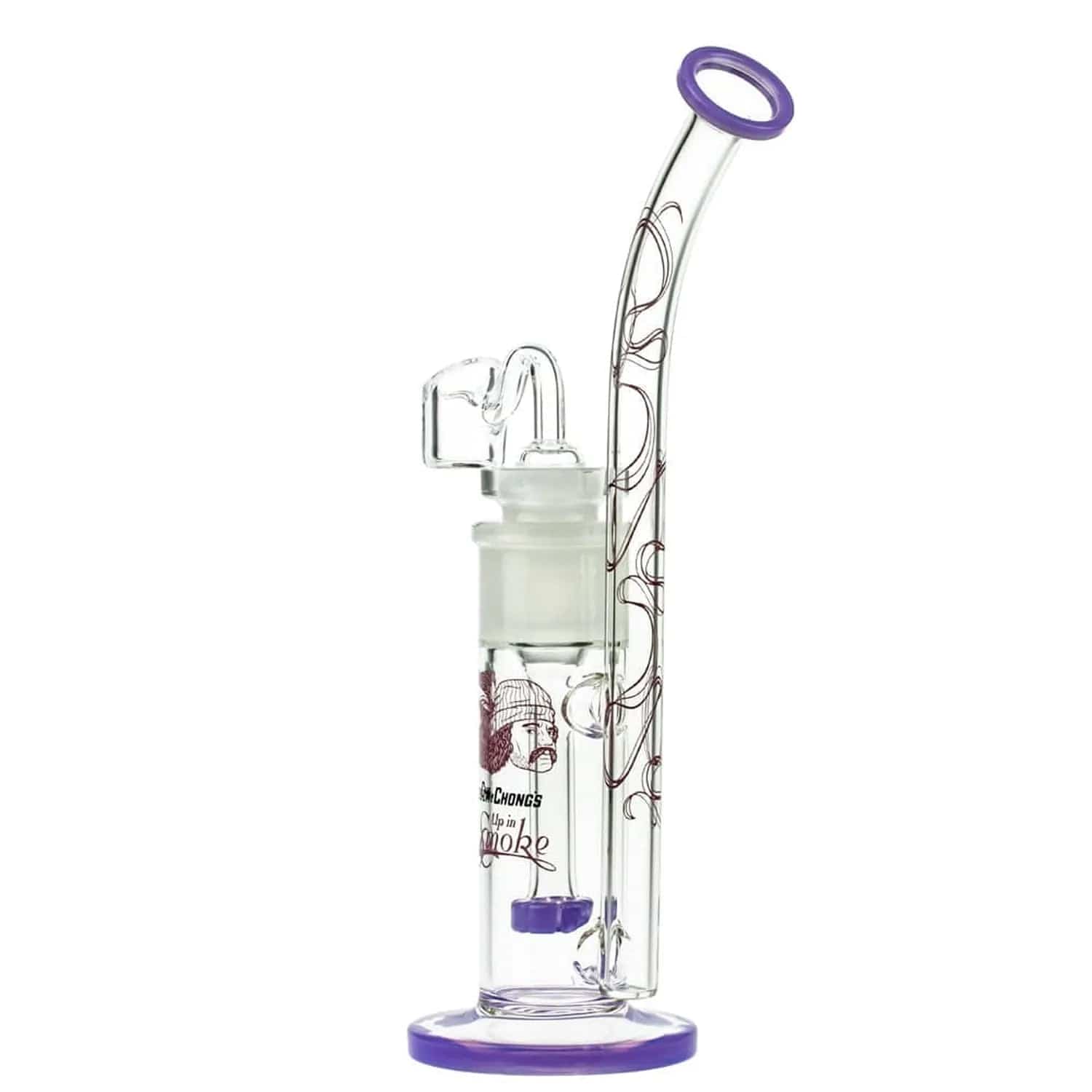 C&C Waterpipe w Dab Rig Tied Stick w/D.S andQuart-Milky Purple - Image 6