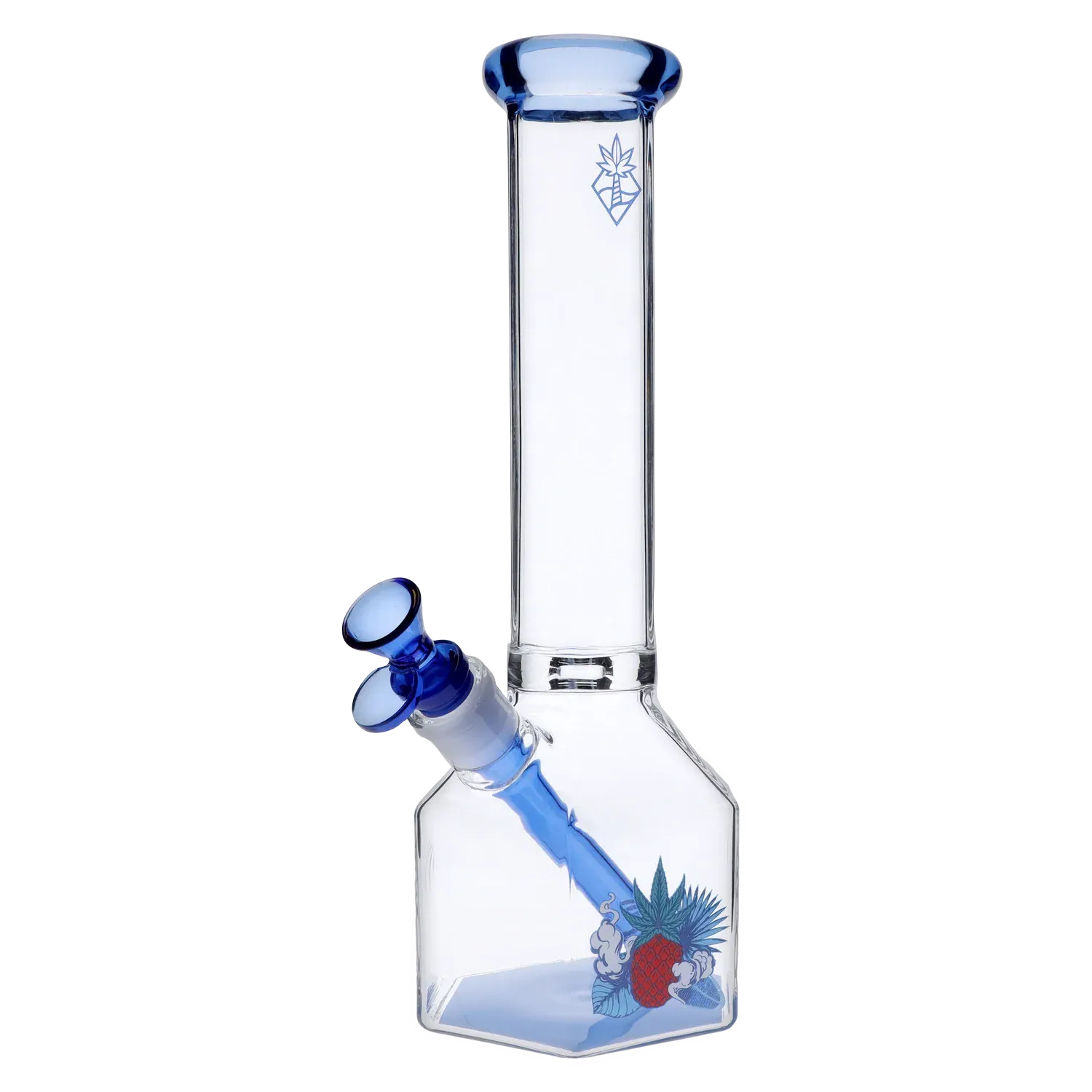 Cabana Cannabis Co. Pineapple Water Pipe Light Blue - 12in - Image 2
