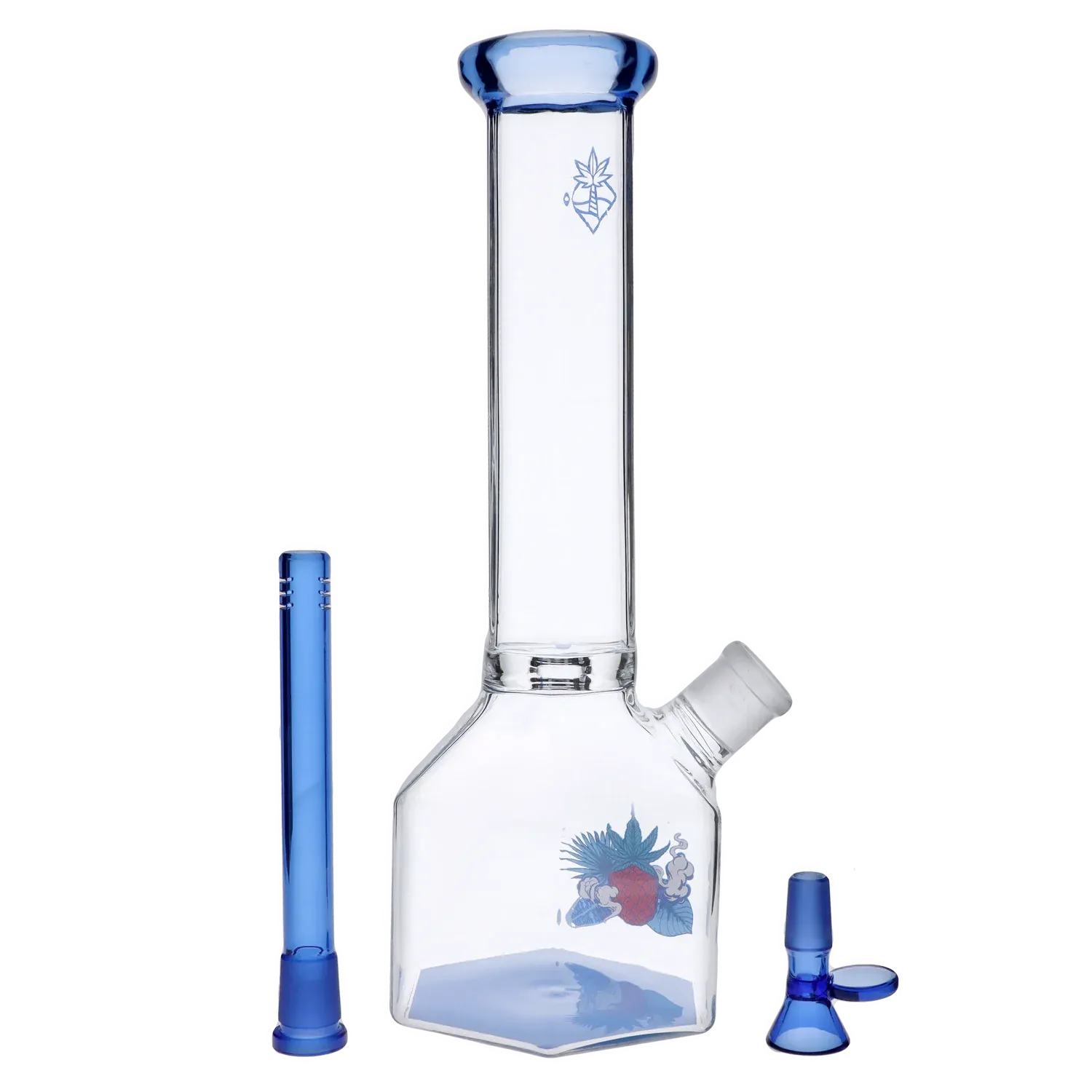 Cabana Cannabis Co. Pineapple Water Pipe Light Blue - 12in - Image 3