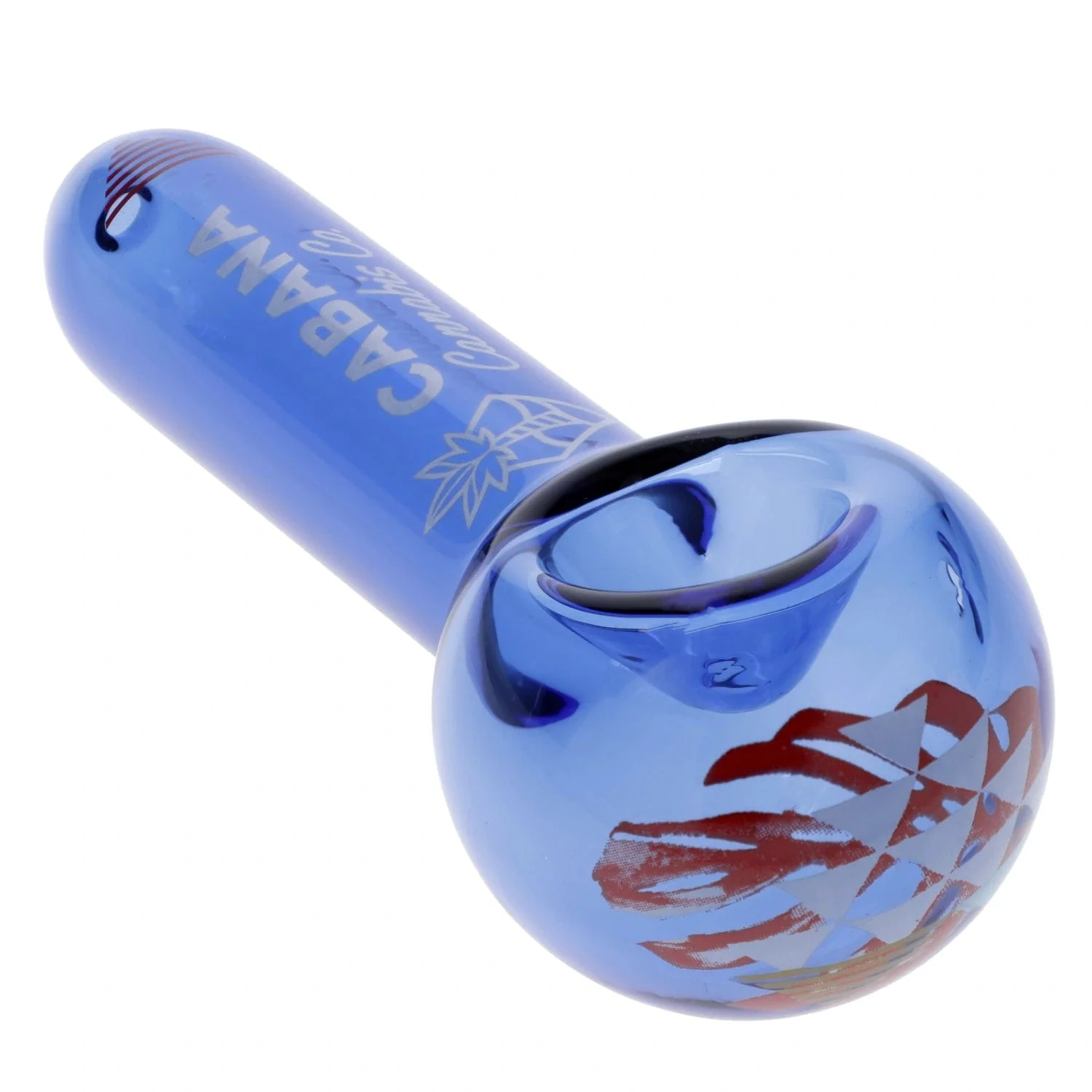 Cabana Canabis Co. The Afterglow Spoon Hand Pipe-Blue-5in. - Image 4