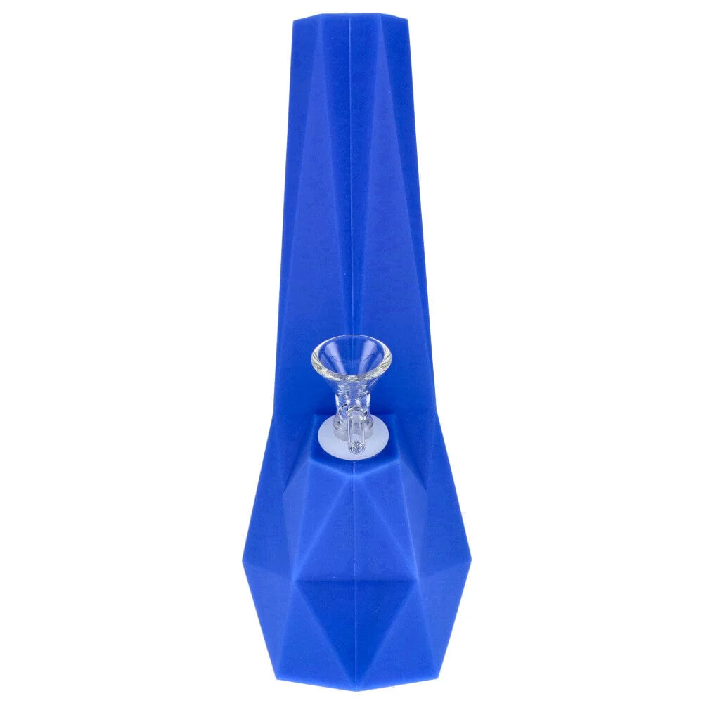 Valiant Diamond Silicone Water Pipe - Blue - 10in. - Image 3