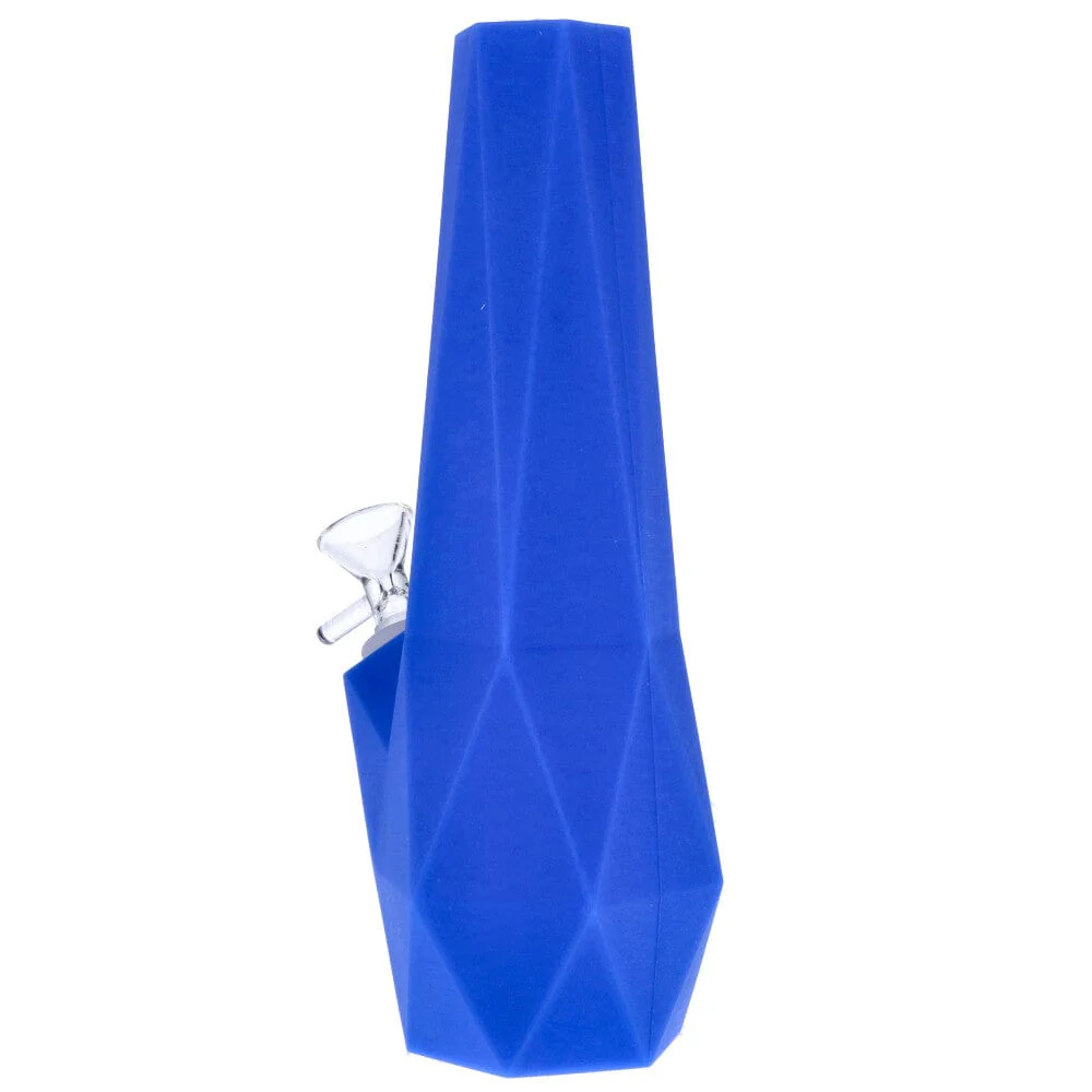 Valiant Diamond Silicone Water Pipe - Blue - 10in. - Image 4