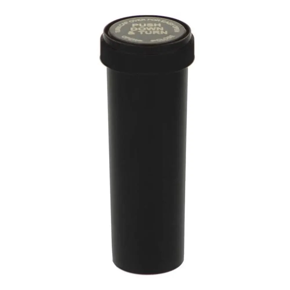 Valiant Child Resistant Vial Container - Black - 60 Dram