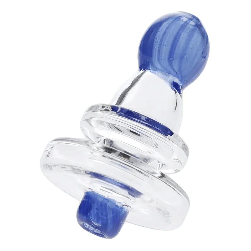 Valiant Glass Carb Cap w/ directional air flow - Clear & Purple