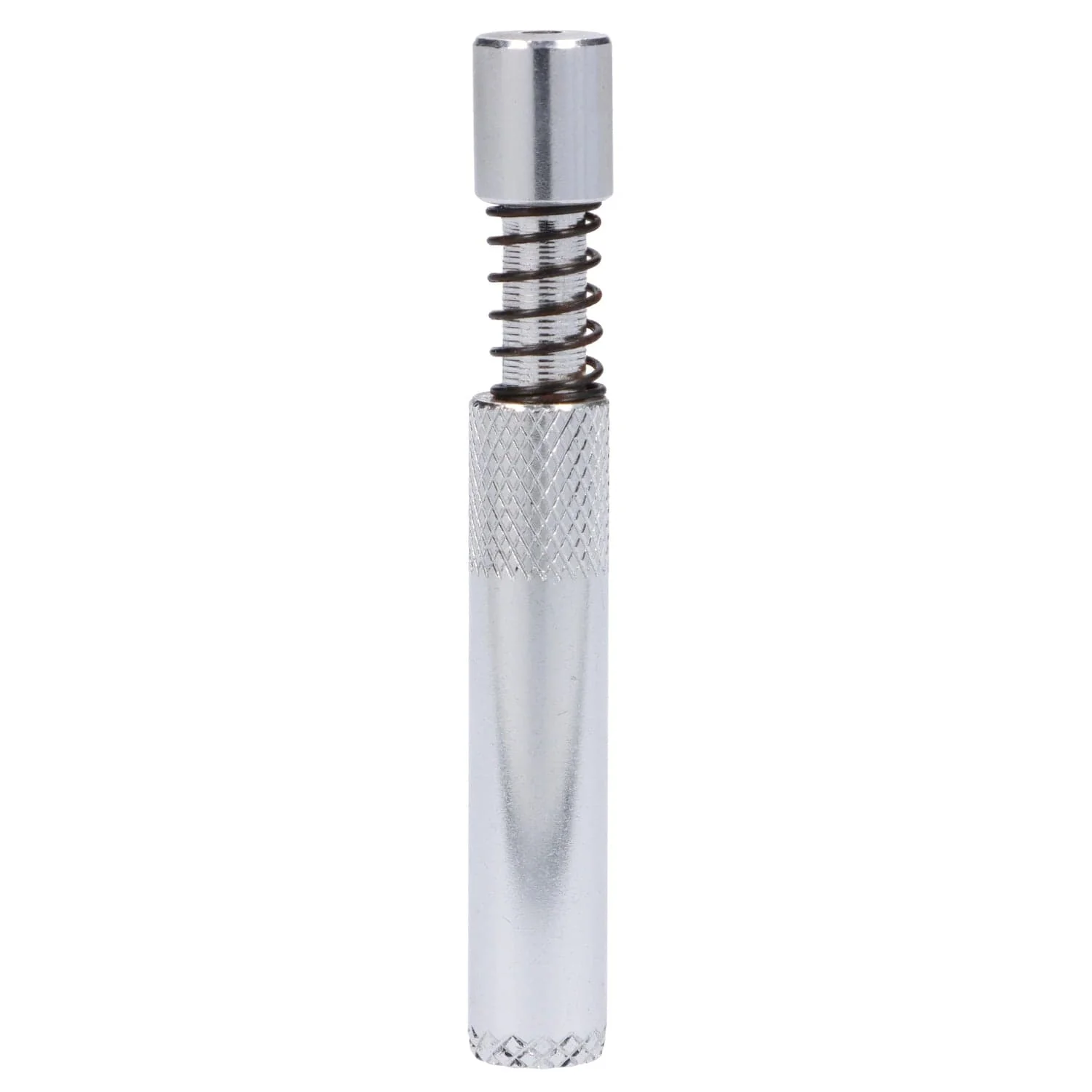 Valiant Spring Loaded Half Weave Tip One Hitter - Silver