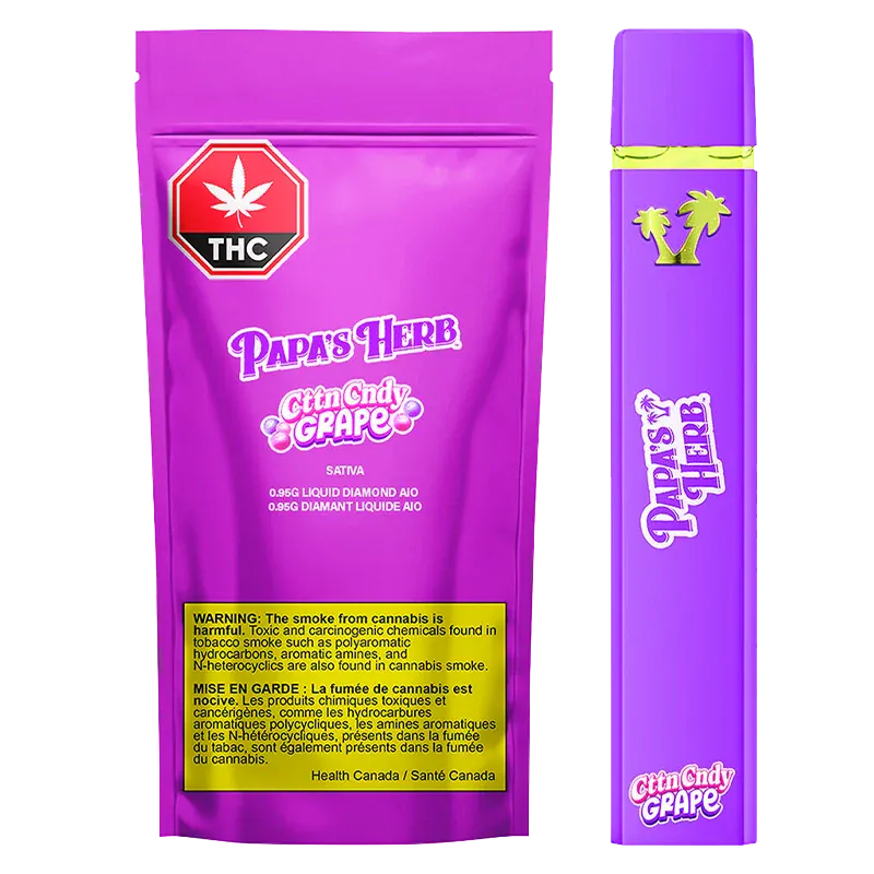 CttnCndy Grape Liquid Diamond Disposable Vape