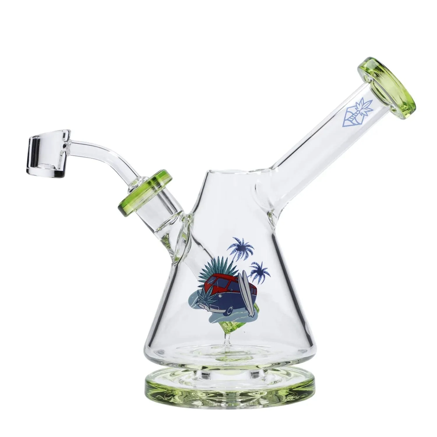 Cabana Cannabis Co. Reef Water Pipe - Green - 7in.