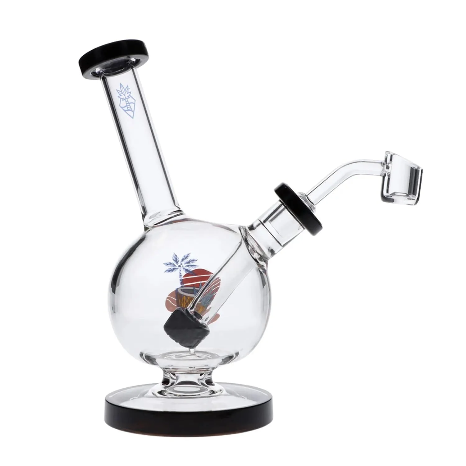 Cabana Cannabis Co. Surf Water Pipe - Black - 7in. - Image 3