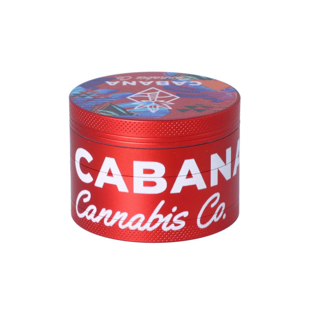 Cabana Cannabis Co The Dawn 4pc Grinder-Red-55mm