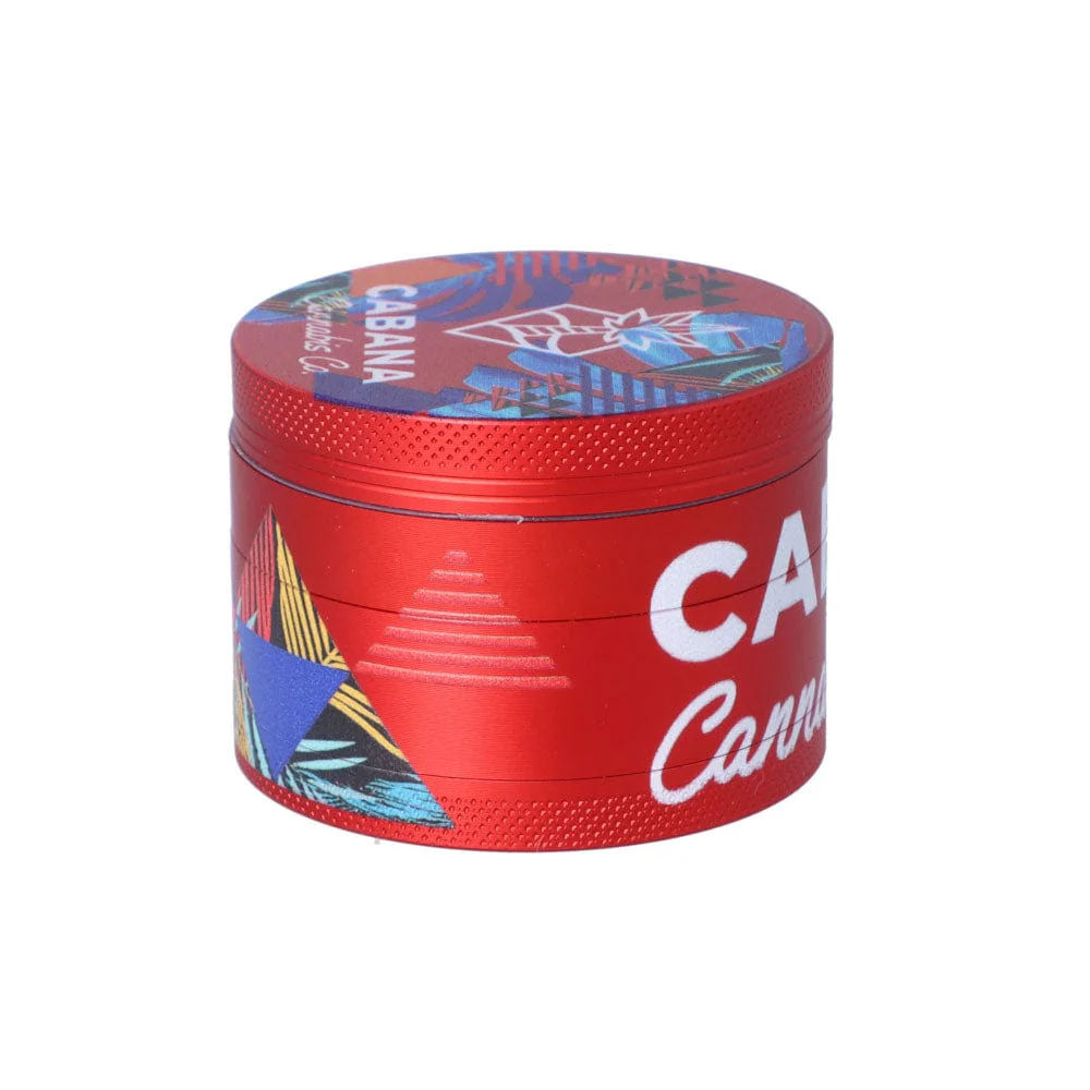 Cabana Cannabis Co The Dawn 4pc Grinder-Red-55mm - Image 2