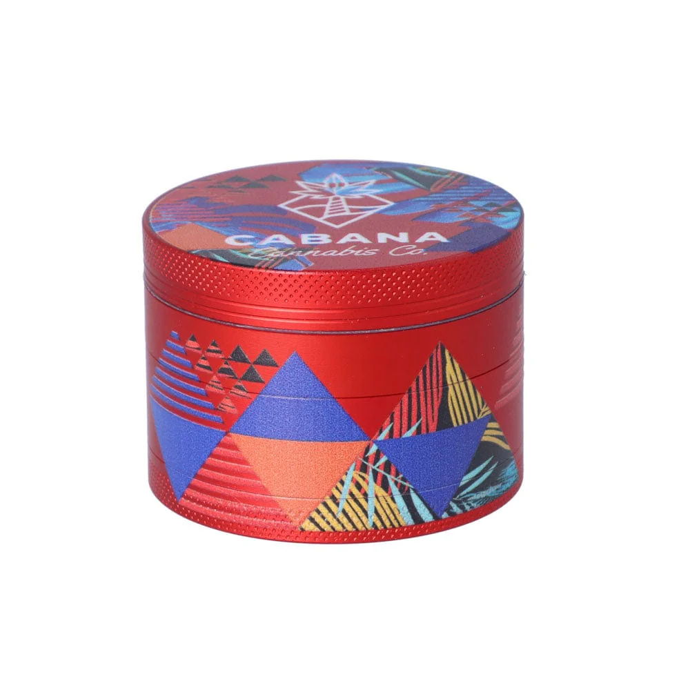 Cabana Cannabis Co The Dawn 4pc Grinder-Red-55mm - Image 3