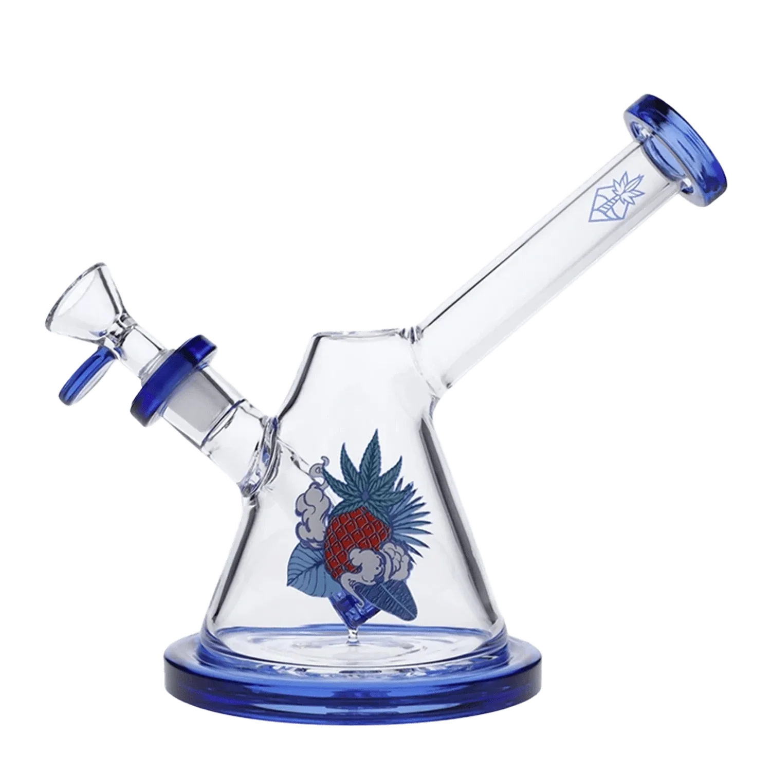 Cabana Cannabis Co. Waves Water Pipe - Blue - 7in.