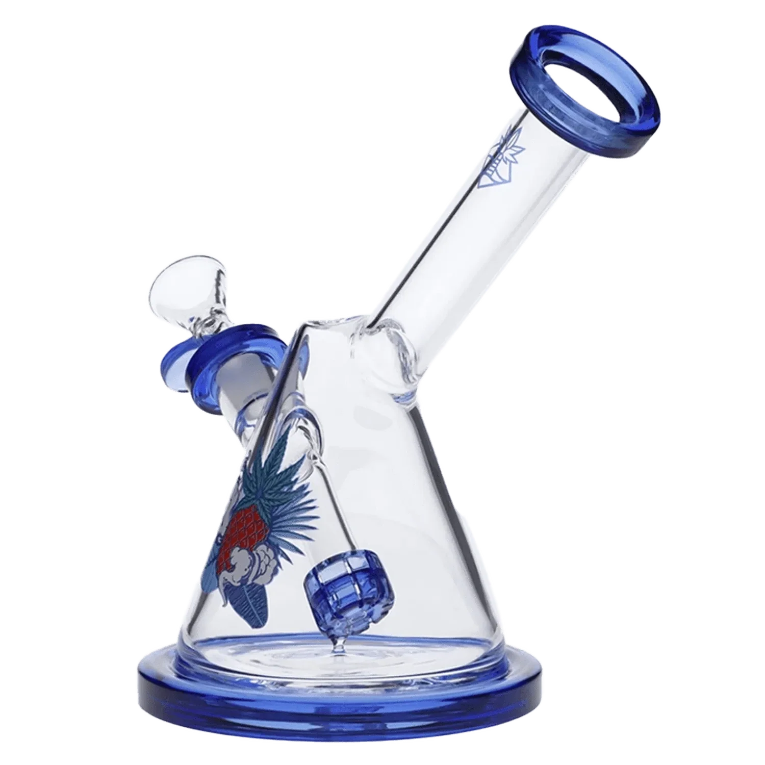Cabana Cannabis Co. Waves Water Pipe - Blue - 7in. - Image 3