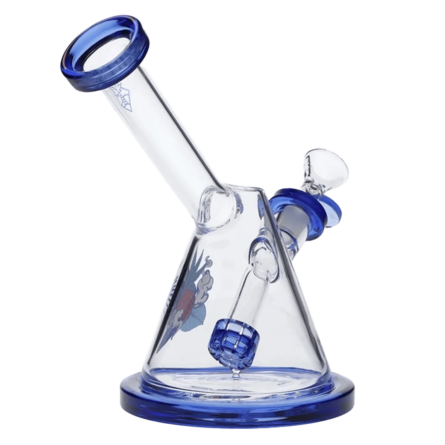 Cabana Cannabis Co. Waves Water Pipe - Blue - 7in. - Image 7