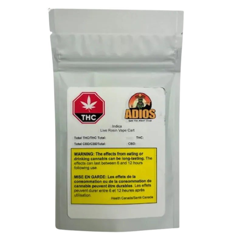 Indica Live Rosin Vape Cartridge - Image 3