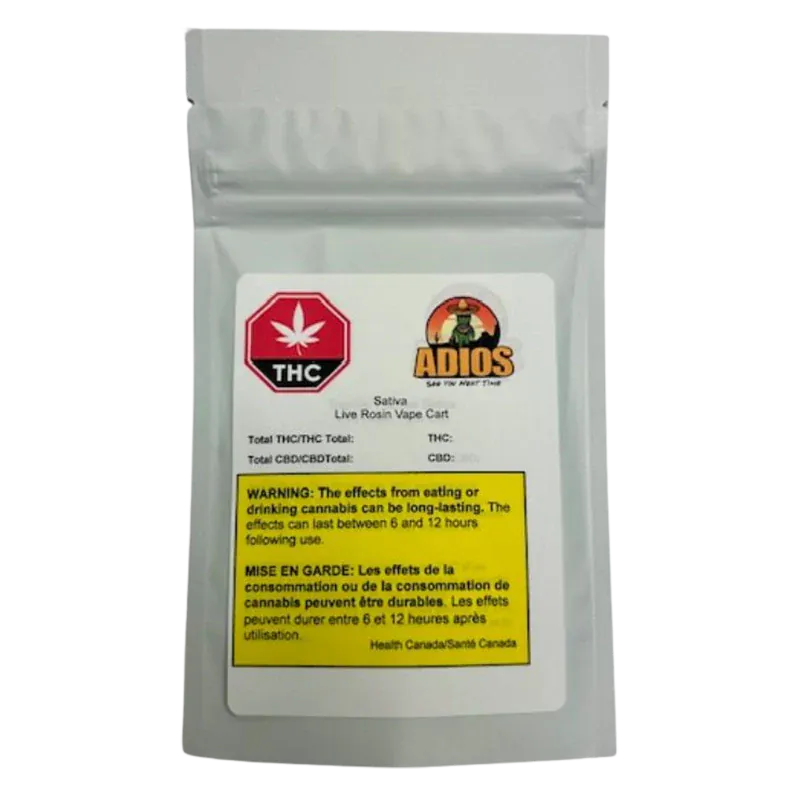 Sativa Live Rosin Vape Cartridge - Image 3