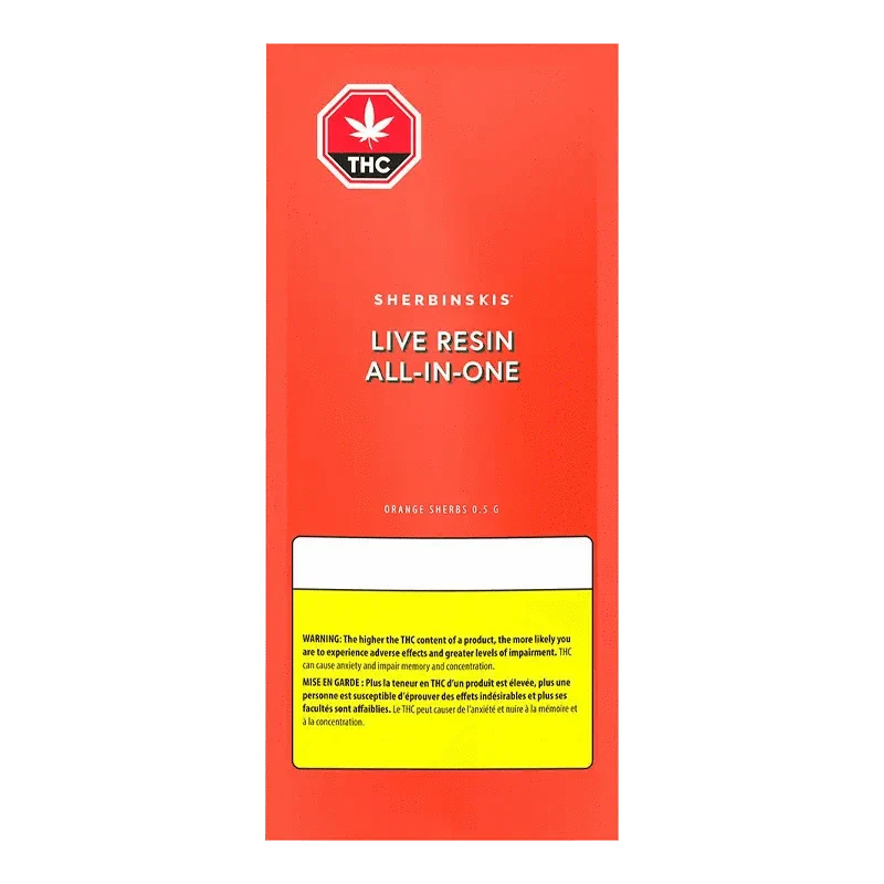 Orange Sherbs Live Resin AIO Disposable Vape - Image 3