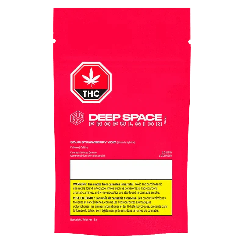 Sour Strawberry Void THC Caffeine Gummy - Image 3