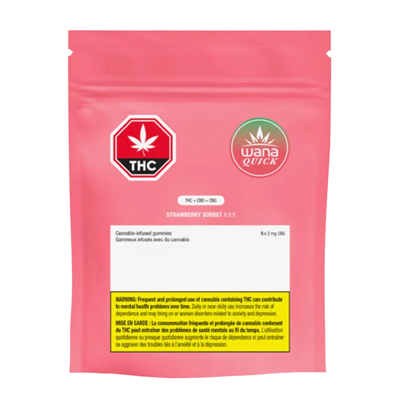 Strawberry Sorbet THC:CBD:CBG Gummies - Image 3