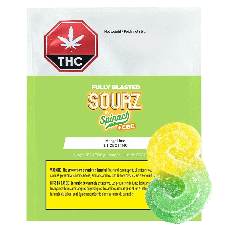 Fully Blasted Mango Lime1:1 CBC:THC Gummies