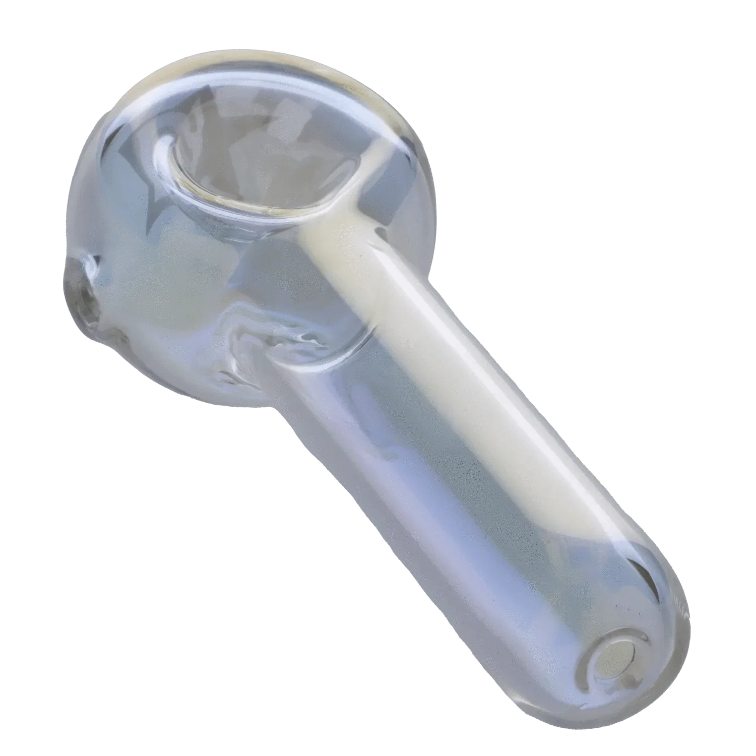 Famous Design Crystal Fumed Spoon Pipe - Clear - 3in. - Image 2