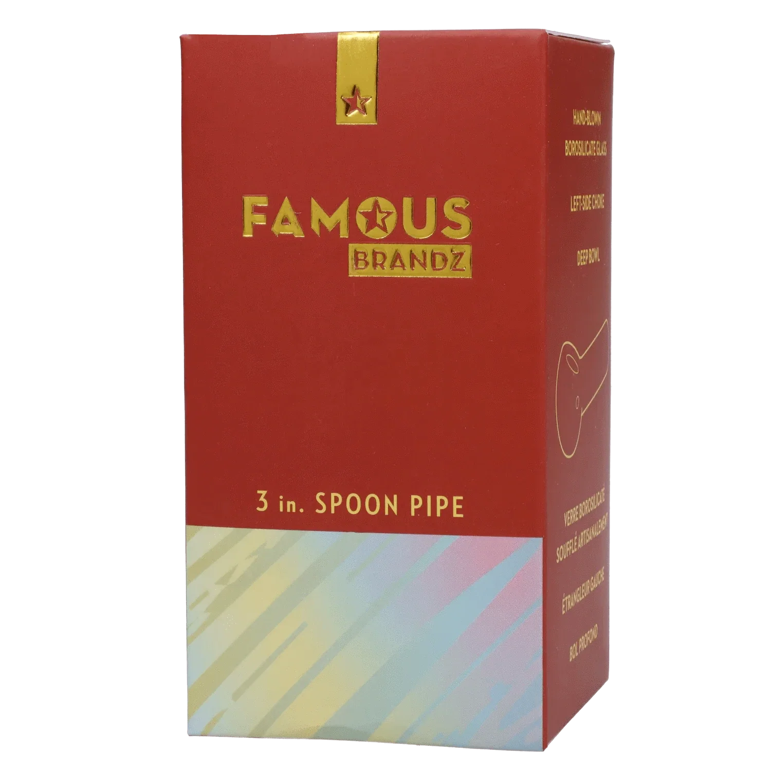Famous Design Crystal Fumed Spoon Pipe - Clear - 3in. - Image 9