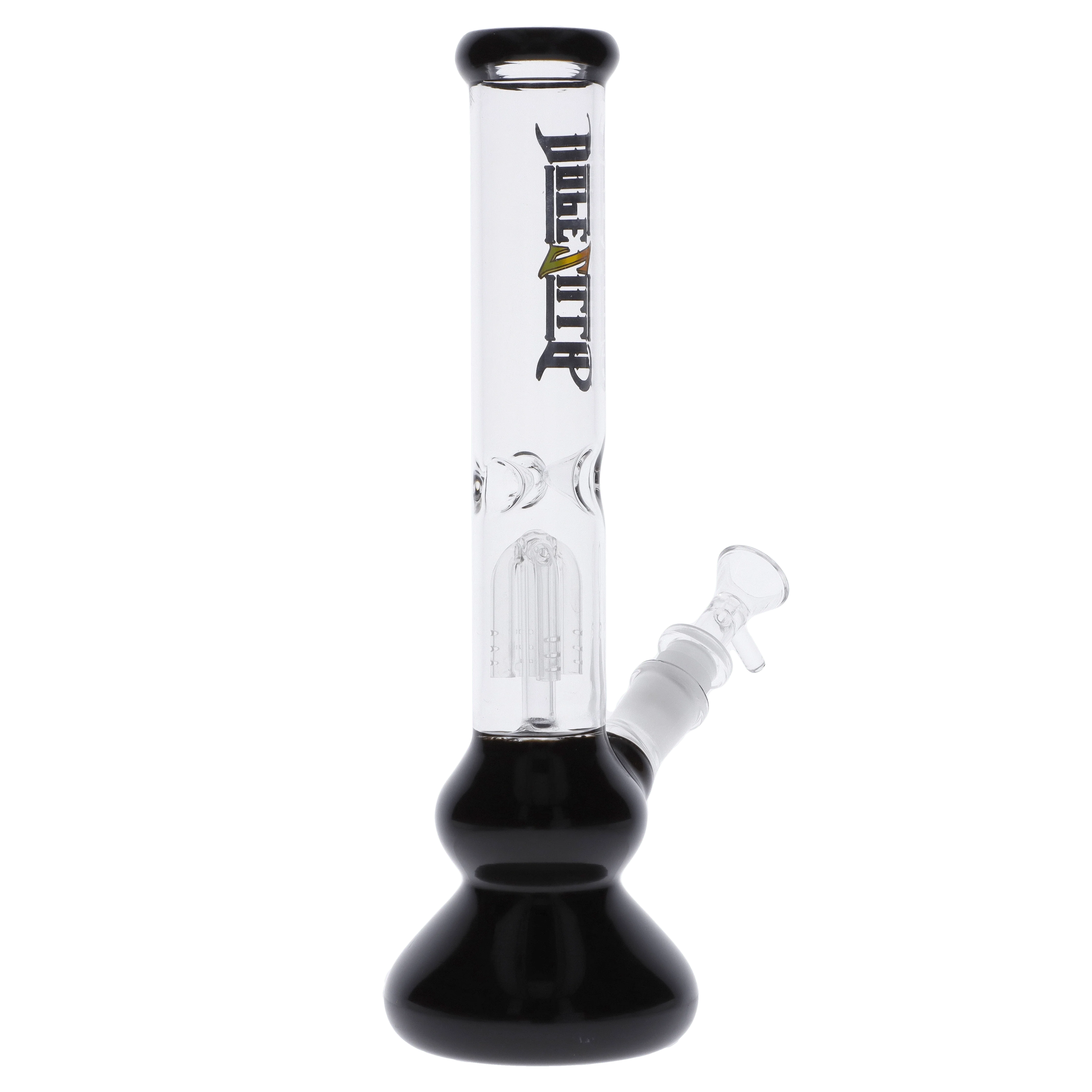 Dopezilla Double Bell Bottom Water Pipe - Black - 12in. - Image 3