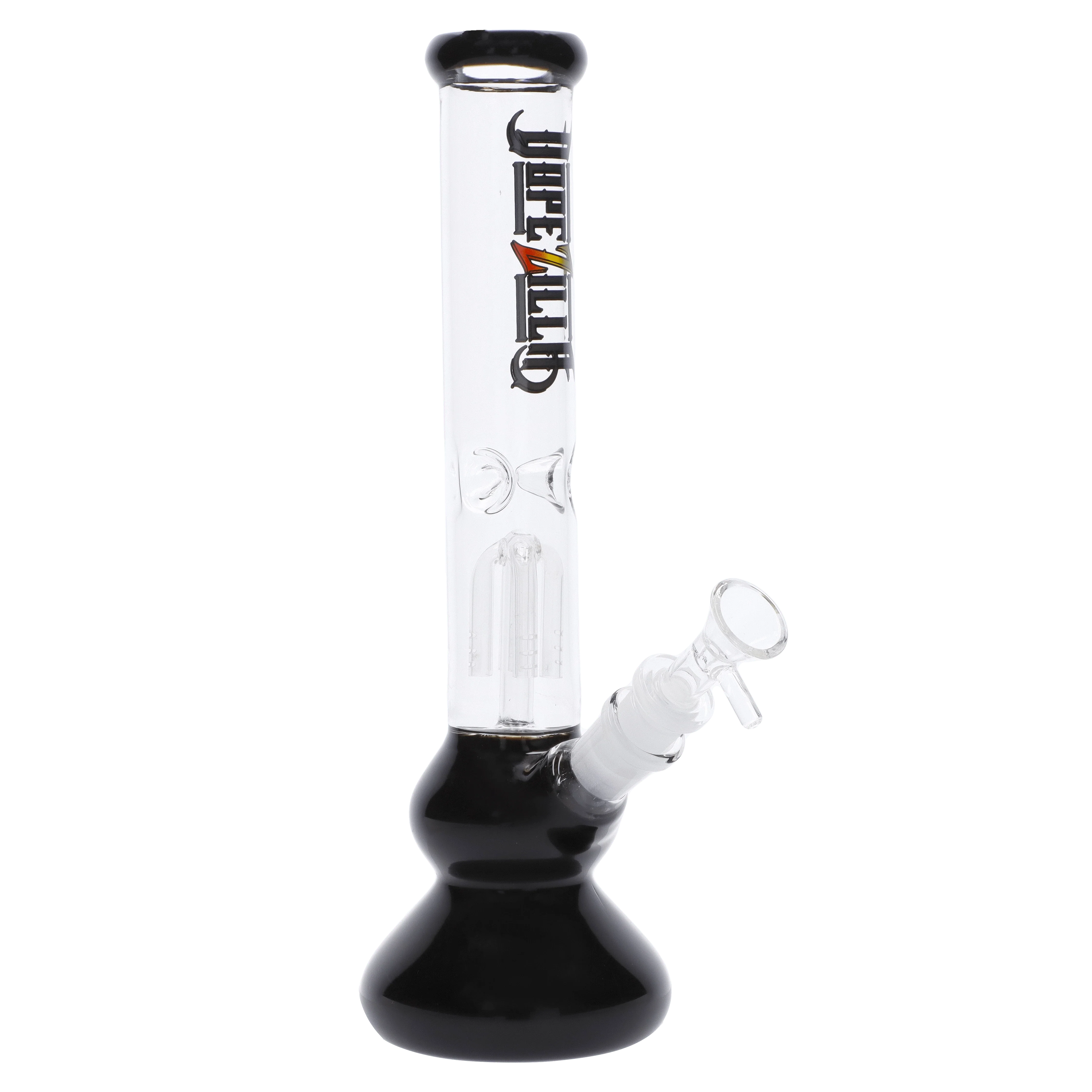 Dopezilla Double Bell Bottom Water Pipe - Black - 12in. - Image 9