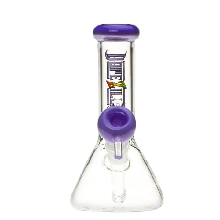 Dopezilla Lil Zilla Water Pipe - Milky Purple - 7in.