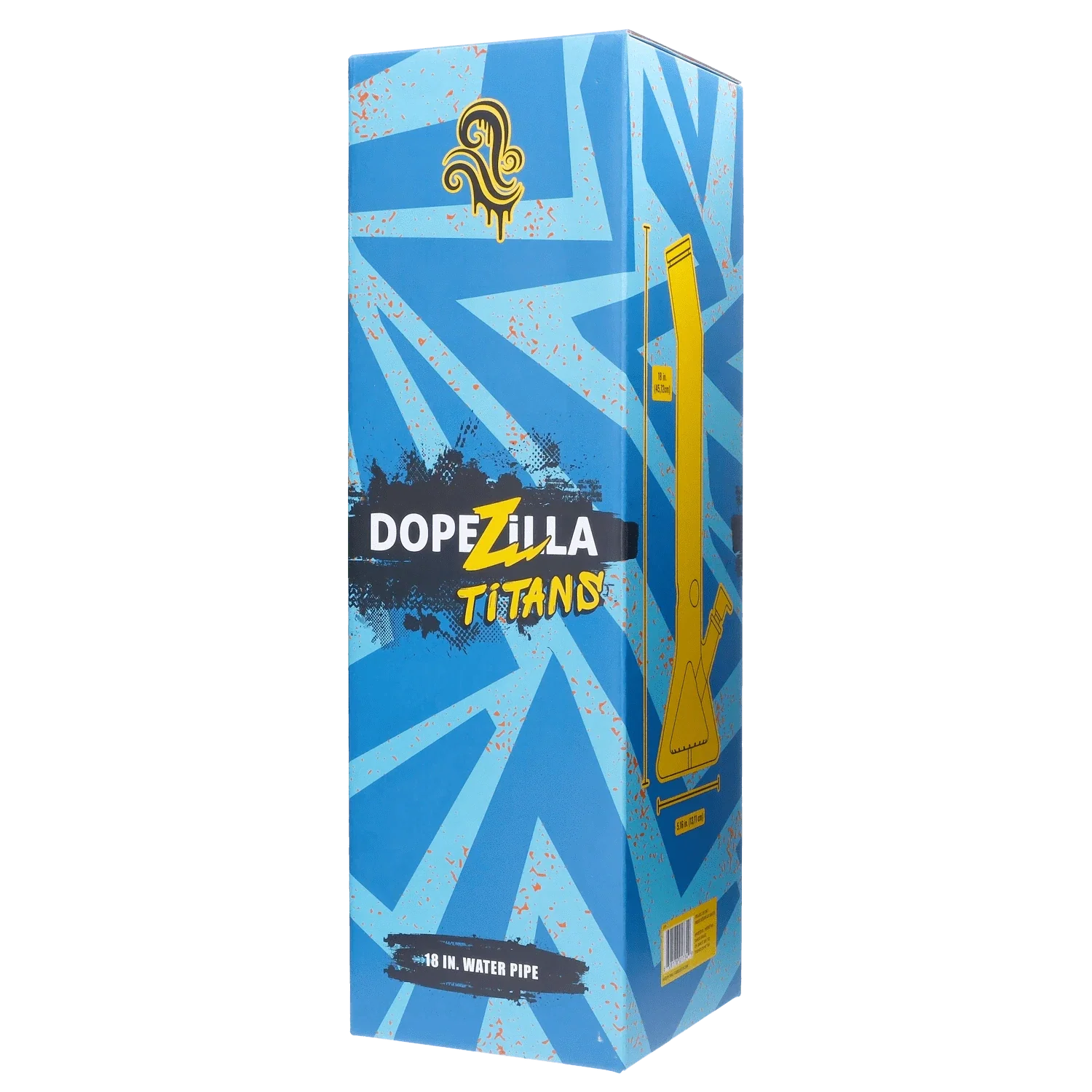 Dopezilla Titans Oceanus Water Pipe Black 18 in. - Image 11