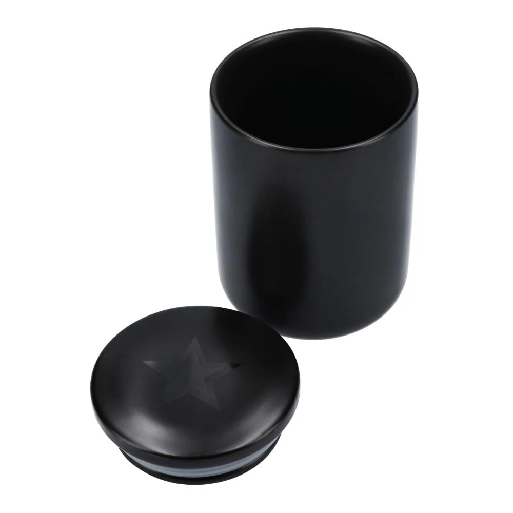 Famous Design Ceramic Stash Jar w/ Lid - Black - Medium 800ml - Image 2
