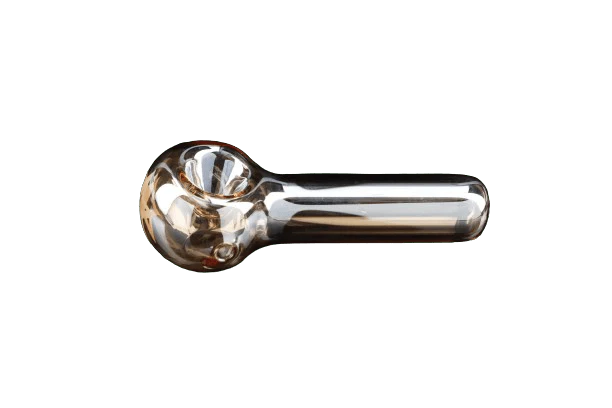 Famous Design Gold Fumed Spoon Pipe - Gold - 3in.
