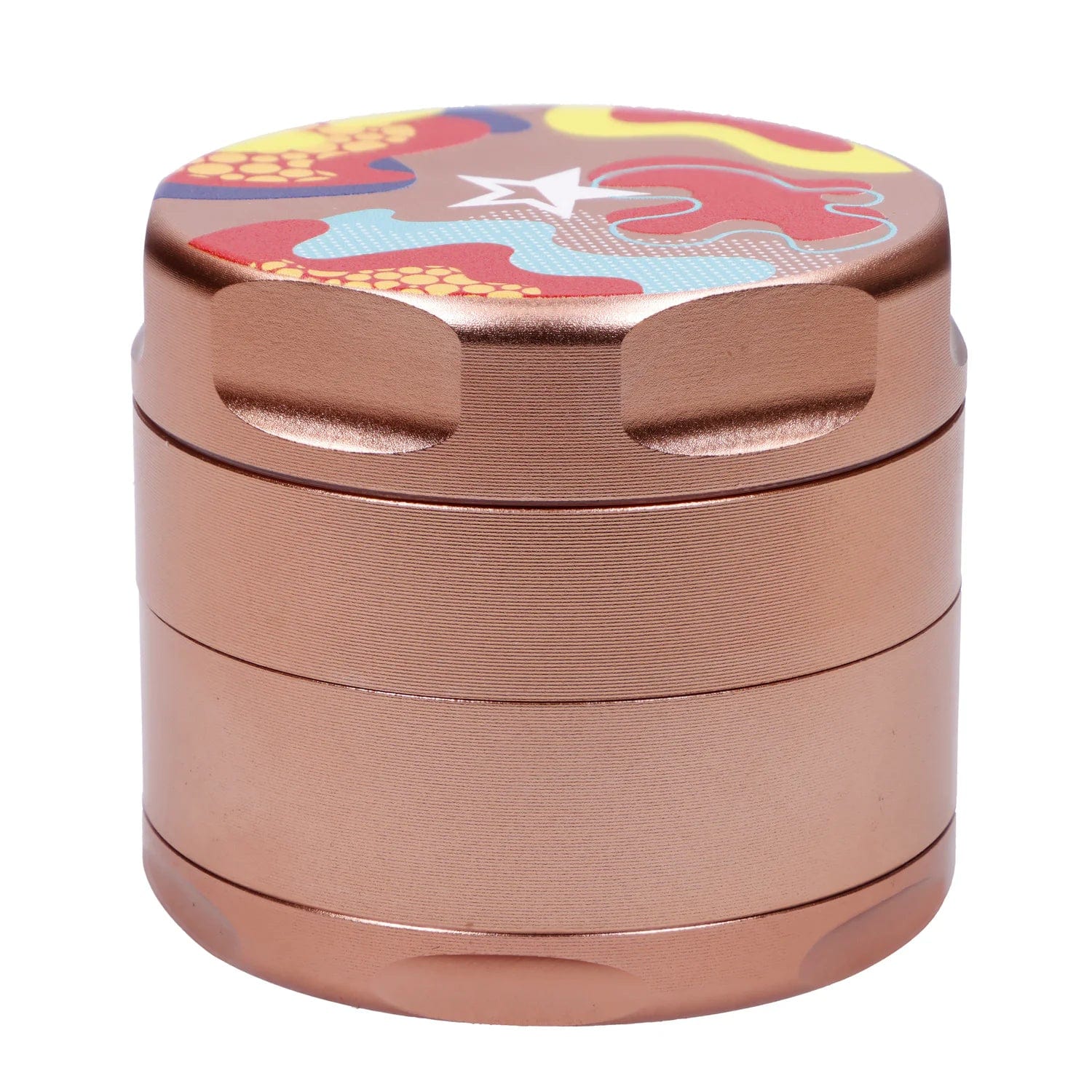 Famous Design Papaya Aluminum 4pc Grinder - Rose Gold - Image 3