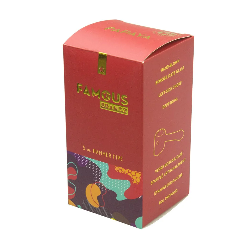 Famous Design Papaya Hammer Pipe - 5in. - Image 5