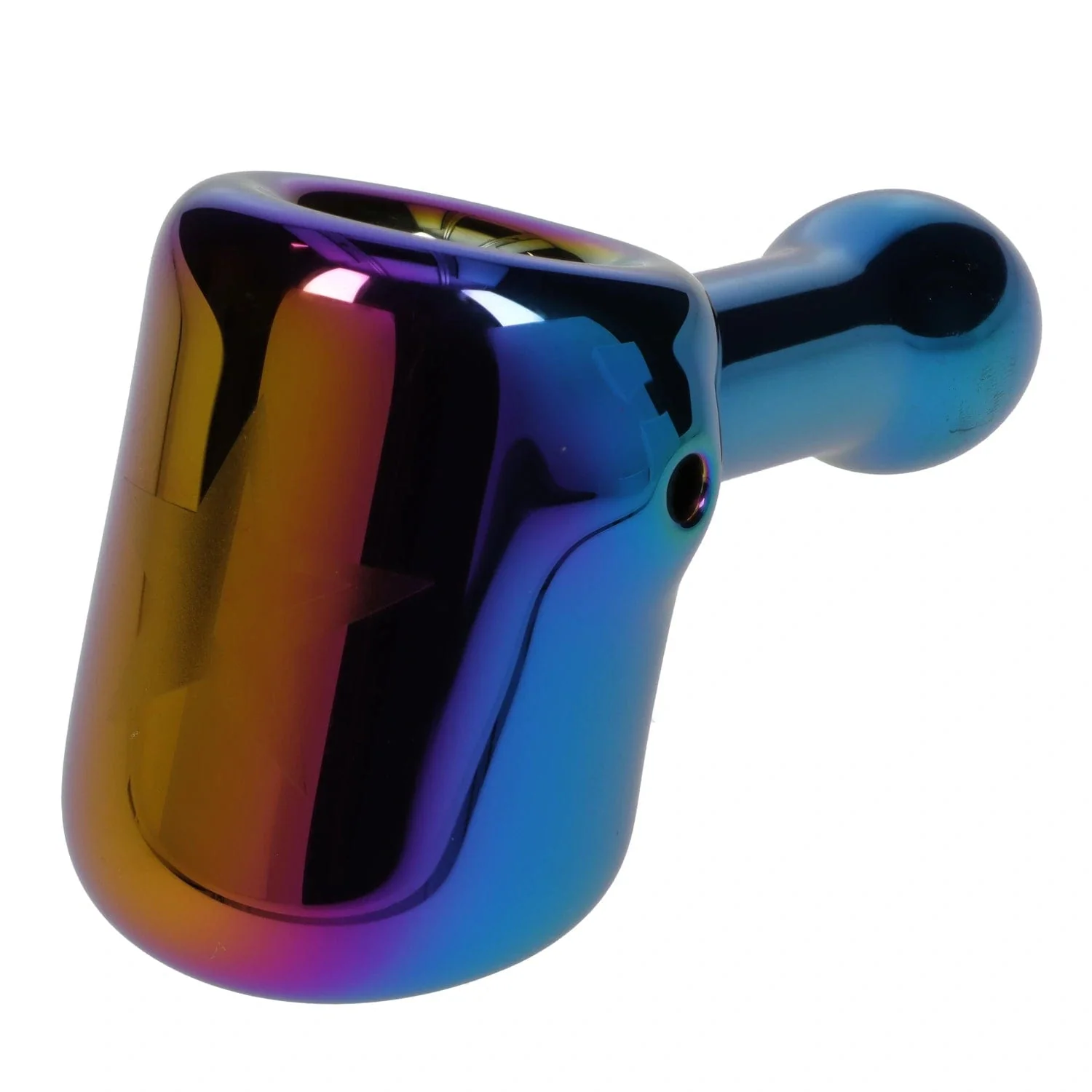 Famous Design Prism Fumed Hammer Pipe - Rainbow - 5in.