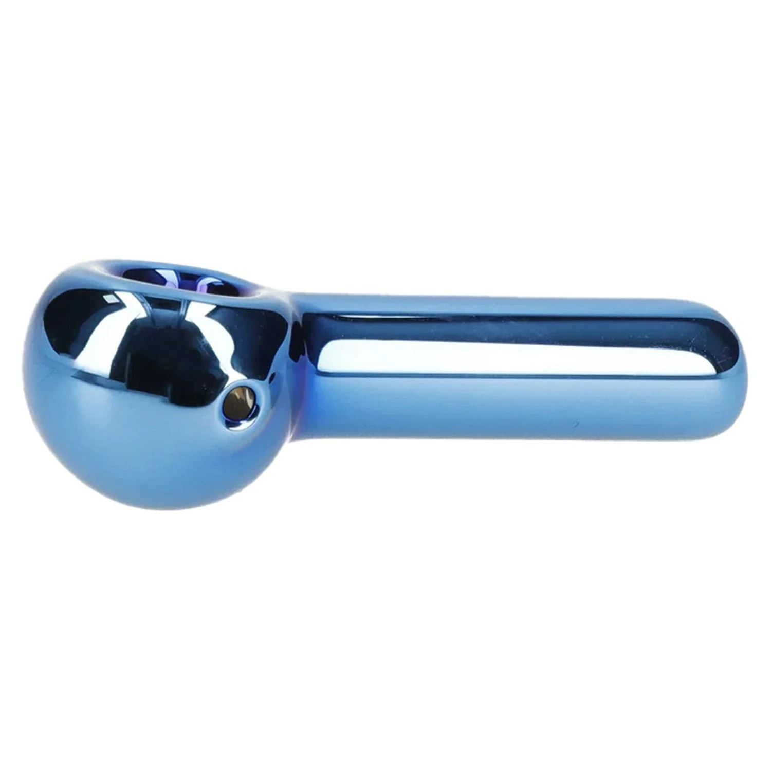 Famous Design Sapphire Fumed Spoon Pipe - Blue - 3in.