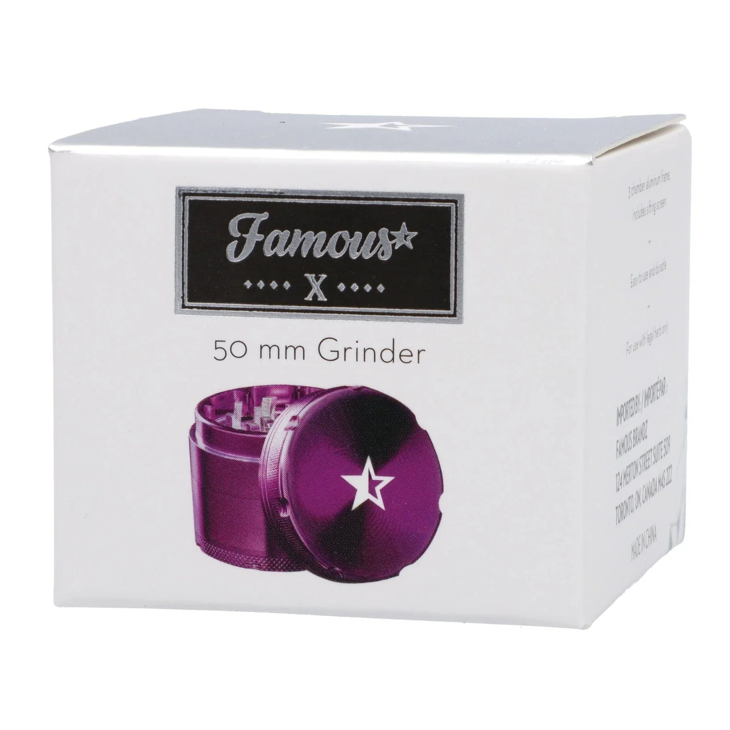 Famous X 4 pc Grinder -Purple - 50mm - Image 6