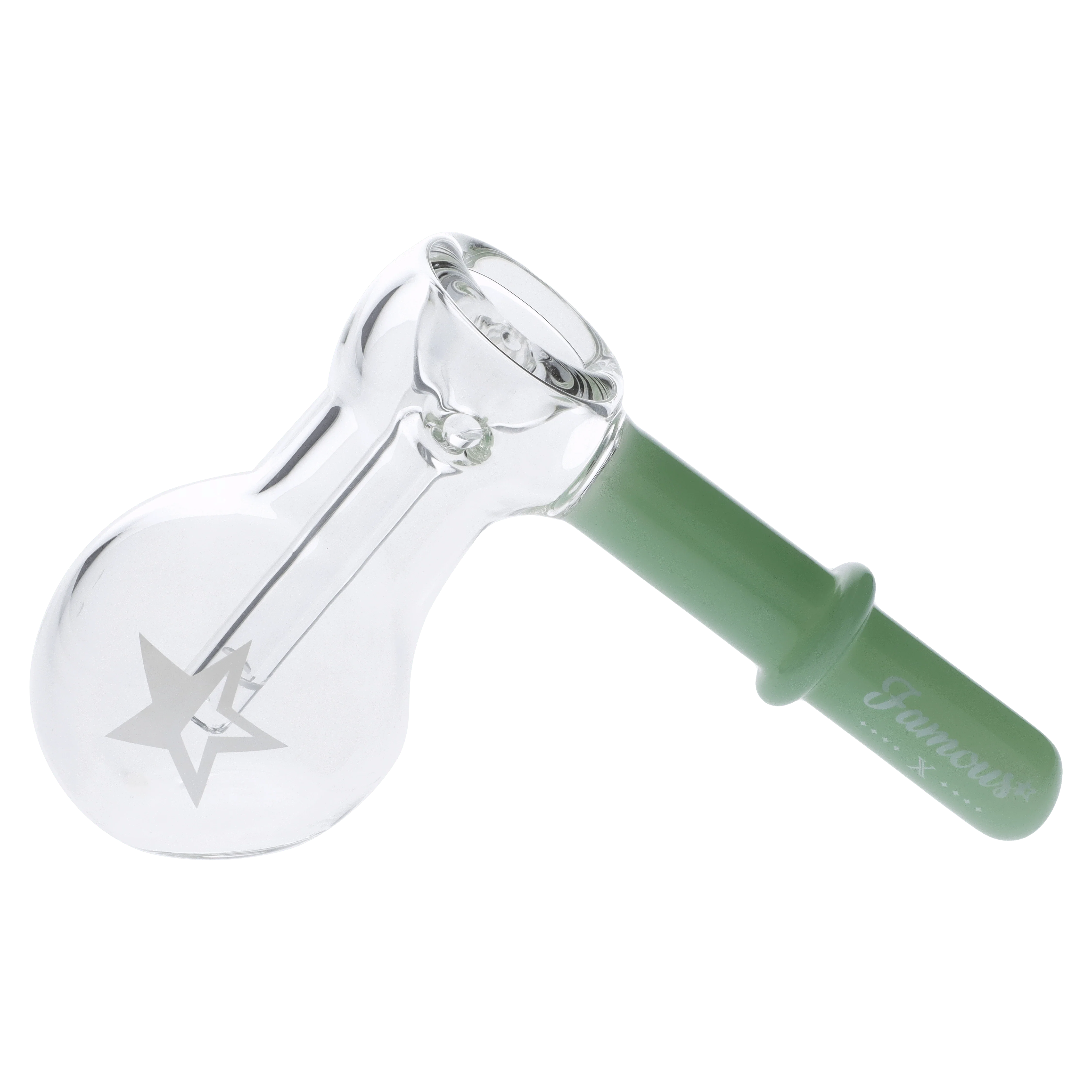 Famous X Bulb Bubbler-Milky Teal - 6in.