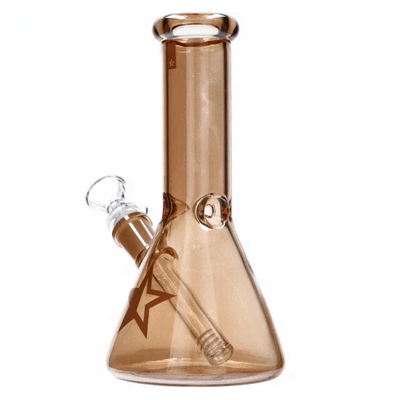 Famous Design Gold Beaker Water Pipe - Gold Fume - 8in. - Image 2